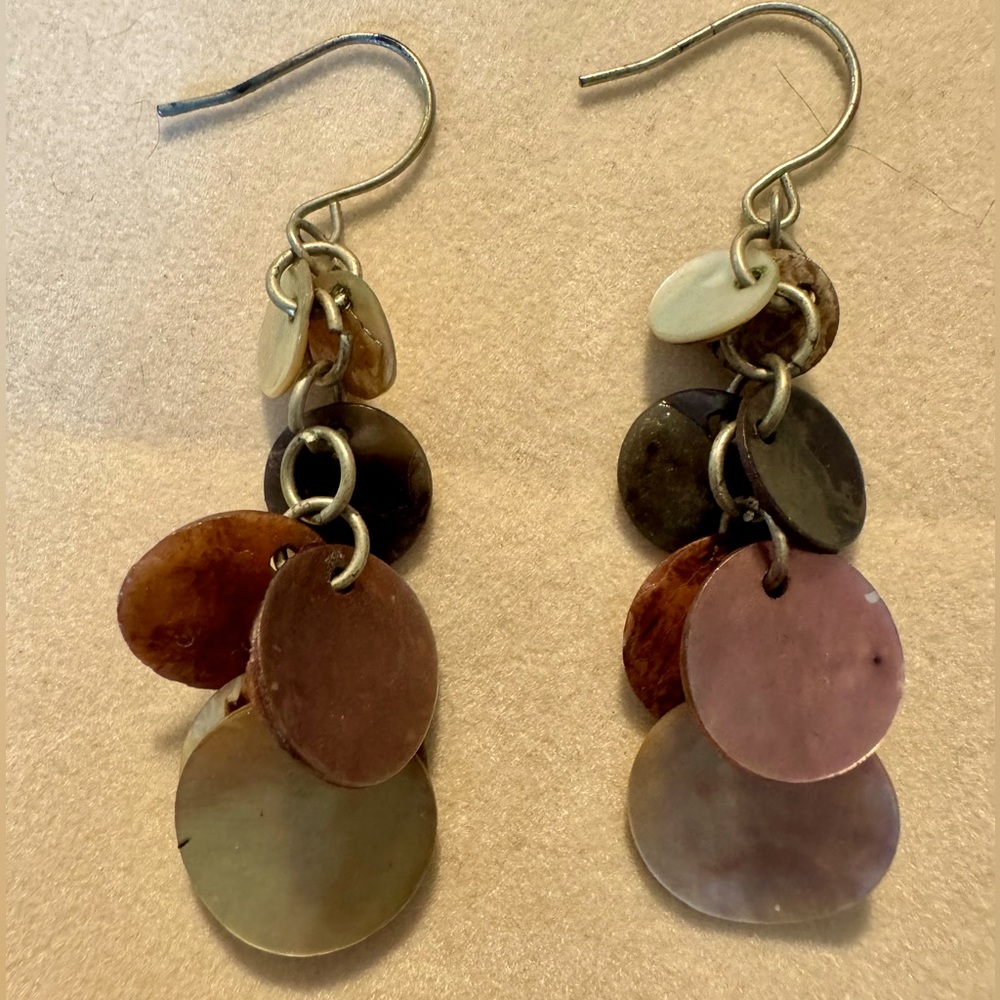 Seashell Pieces Dangle Earrings